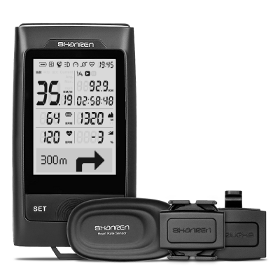 Bluetooth ANT Bicycle GPS Odometer with Turn by turn navigation and Headlight