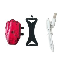 USB Rechargeable Bicycle Red LED Light Rechargeable Rear Light multi-function tail light